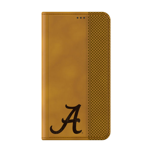 University of Alabama Crimson Tide Script A Burn Galaxy Folio Phone Case for Samsung Galaxy Closed.Jpg