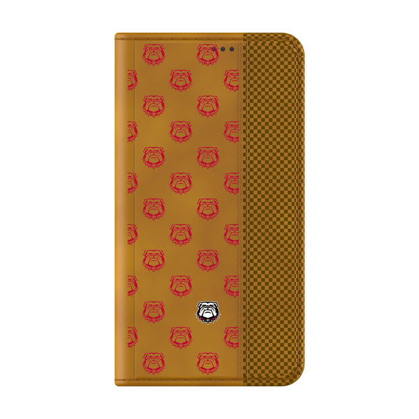 University of Georgia Bulldogs Uga Fashion Pattern Galaxy Folio Phone Case for Samsung Galaxy Closed.Jpg