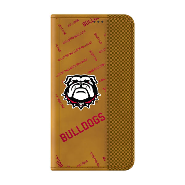 University of Georgia Bulldogs Uga Quadtile Galaxy Folio Phone Case for Samsung Galaxy Closed.Jpg