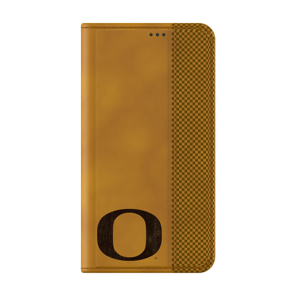 University of Oregon Ducks Burn Galaxy Folio Phone Case for Samsung Galaxy Closed.Jpg