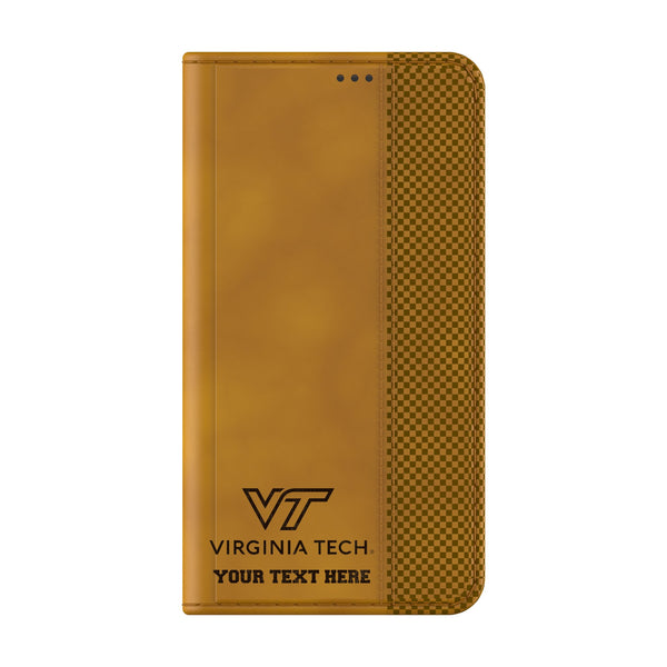 Virginia Tech Hokies Personalized Burn Galaxy Folio Phone Case for Samsung Galaxy Closed.Jpg