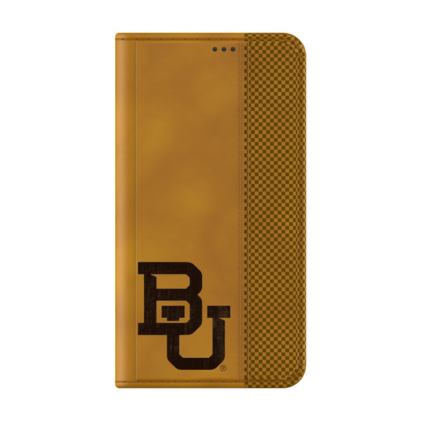 Baylor University Bears Burn Galaxy Folio Phone Case Closed.Jpg