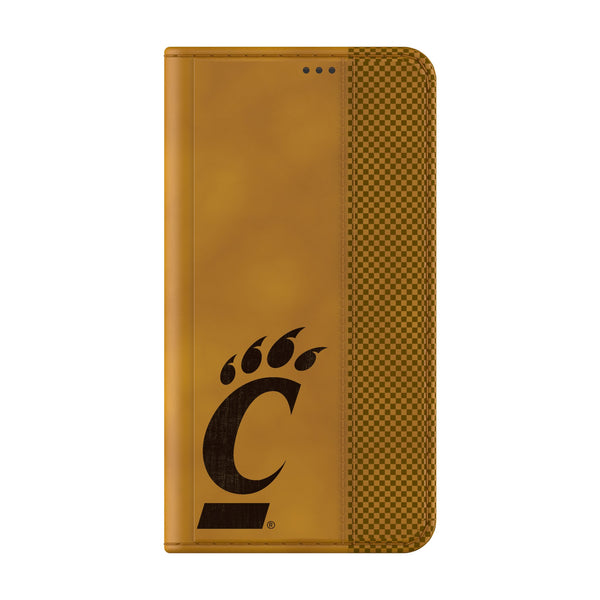 University of Cincinnati Bearcats Burn Galaxy Folio Phone Case for Samsung Galaxy Closed.Jpg