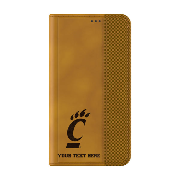 University of Cincinnati Bearcats Personalized Burn Galaxy Folio Phone Case for Samsung Galaxy Closed.Jpg