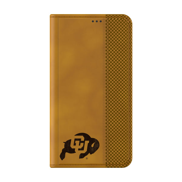 University of Colorado Buffaloes Burn Galaxy Folio Phone Case for Samsung Galaxy Closed.Jpg