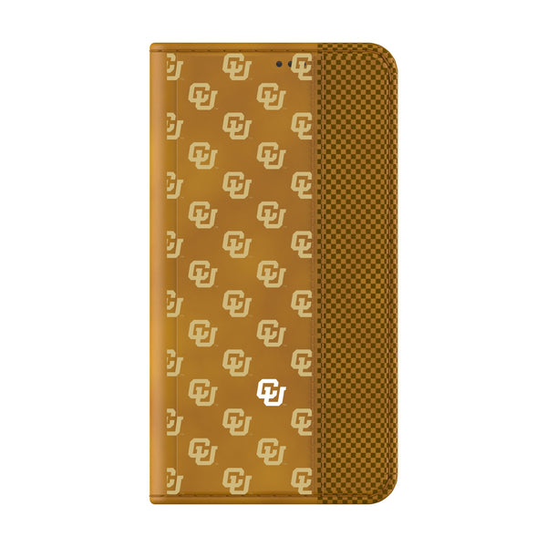University of Colorado Buffaloes Fashion Pattern Galaxy Folio Phone Case for Samsung Galaxy Closed.Jpg