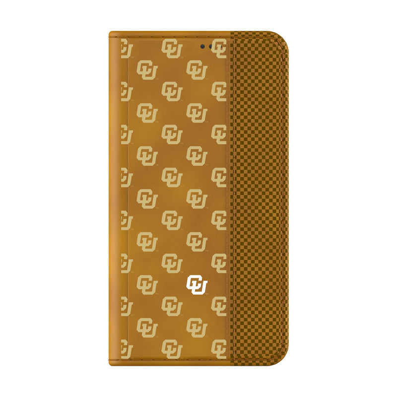 University of Colorado Buffaloes Fashion Pattern Galaxy Folio Phone Case for Samsung Galaxy Closed.Jpg