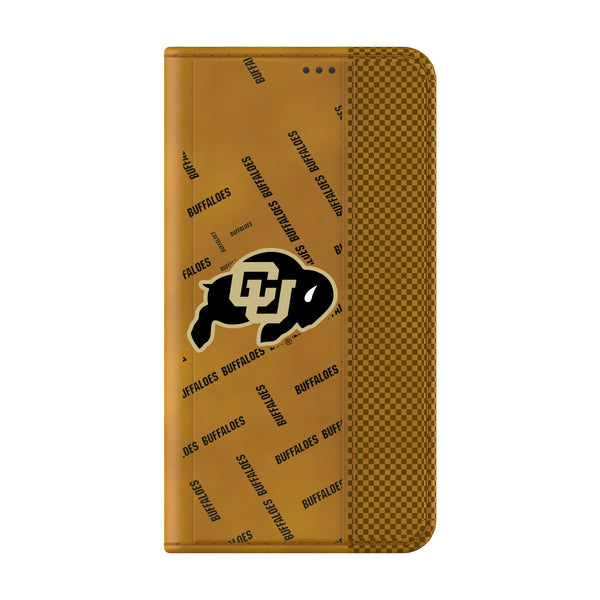 University of Colorado Buffaloes Quadtile Galaxy Folio Phone Case for Samsung Galaxy Closed.Jpg