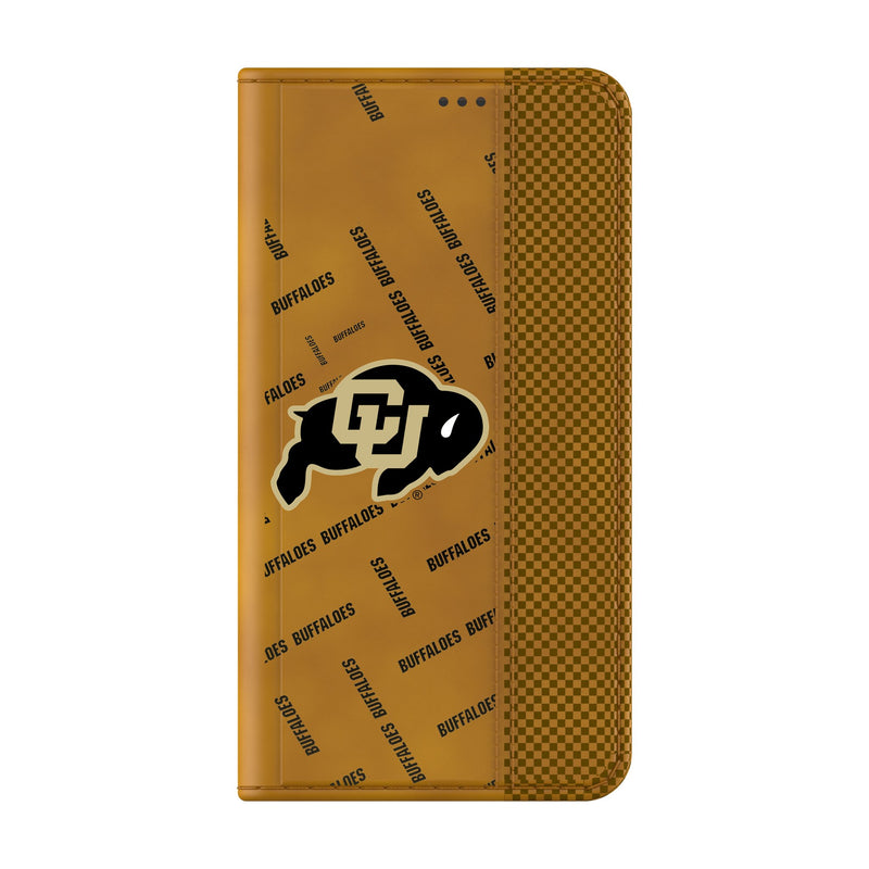 University of Colorado Buffaloes Quadtile Galaxy Folio Phone Case for Samsung Galaxy Closed.Jpg