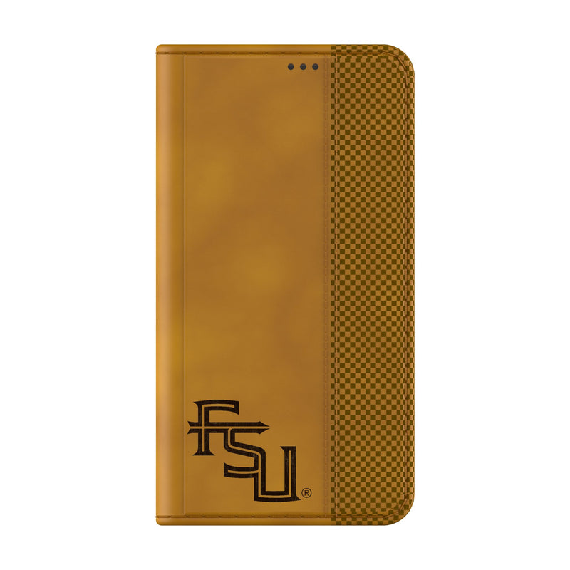 Florida State University Seminoles Athletic Wordmark Burn Galaxy Folio Phone Case for Samsung Galaxy Closed.Jpg
