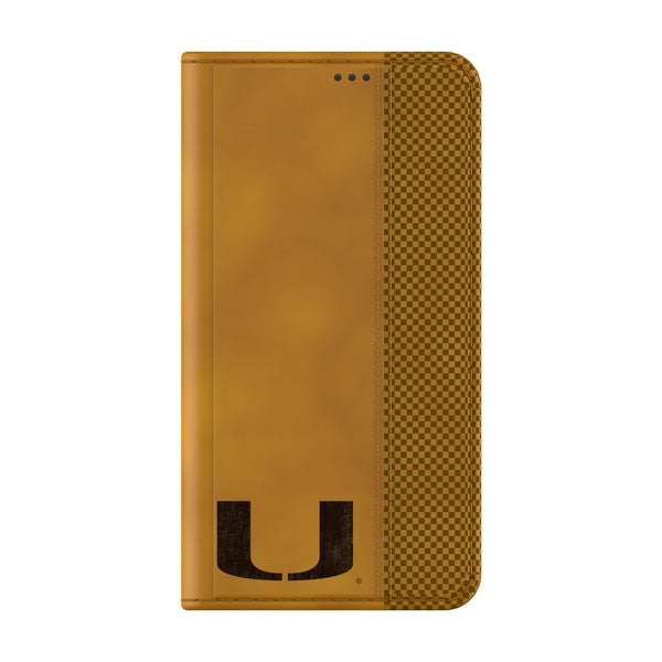 University of Miami Hurricanes Burn Galaxy Folio Phone Case for Samsung Galaxy Closed.Jpg