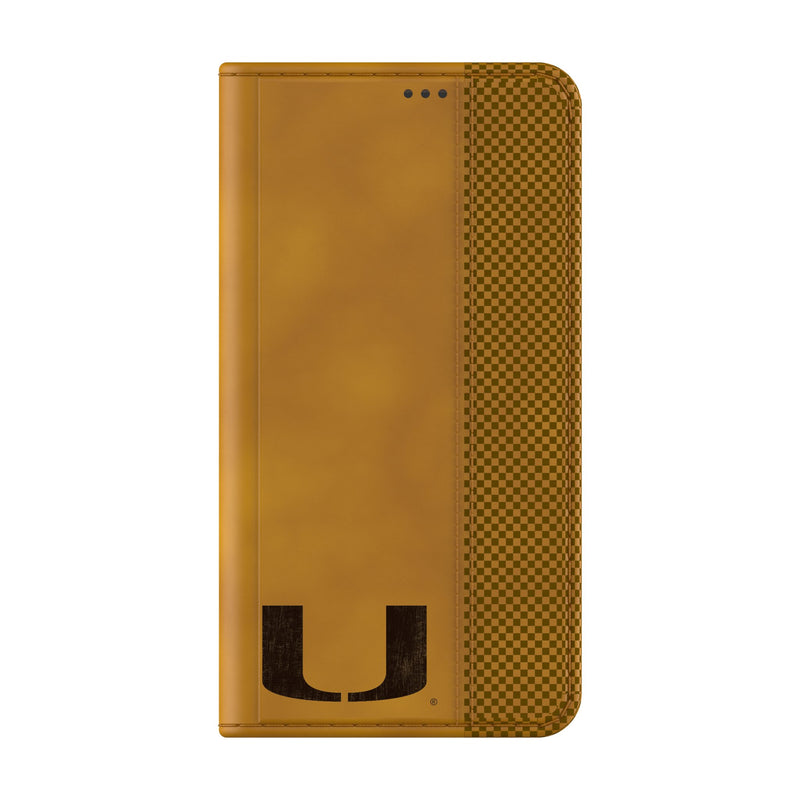 University of Miami Hurricanes Burn Galaxy Folio Phone Case for Samsung Galaxy Closed.Jpg