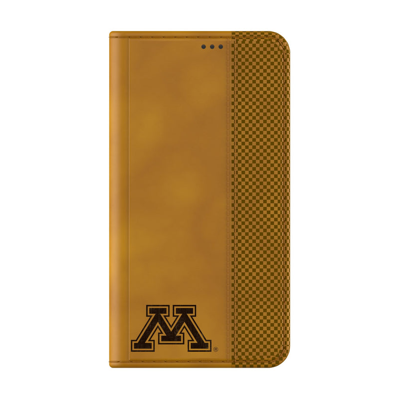 University of Minnesota Golden Gophers Burn Galaxy Folio Phone Case Closed.Jpg