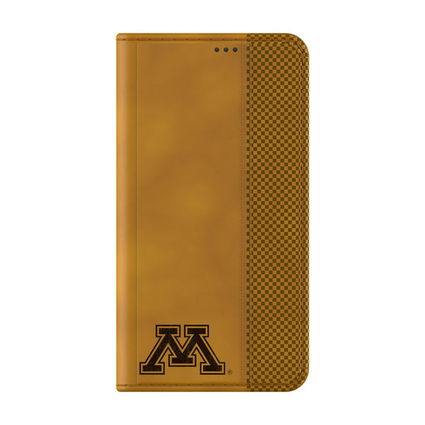 University of Minnesota Golden Gophers Burn Galaxy Folio Phone Case for Samsung Galaxy Closed.Jpg