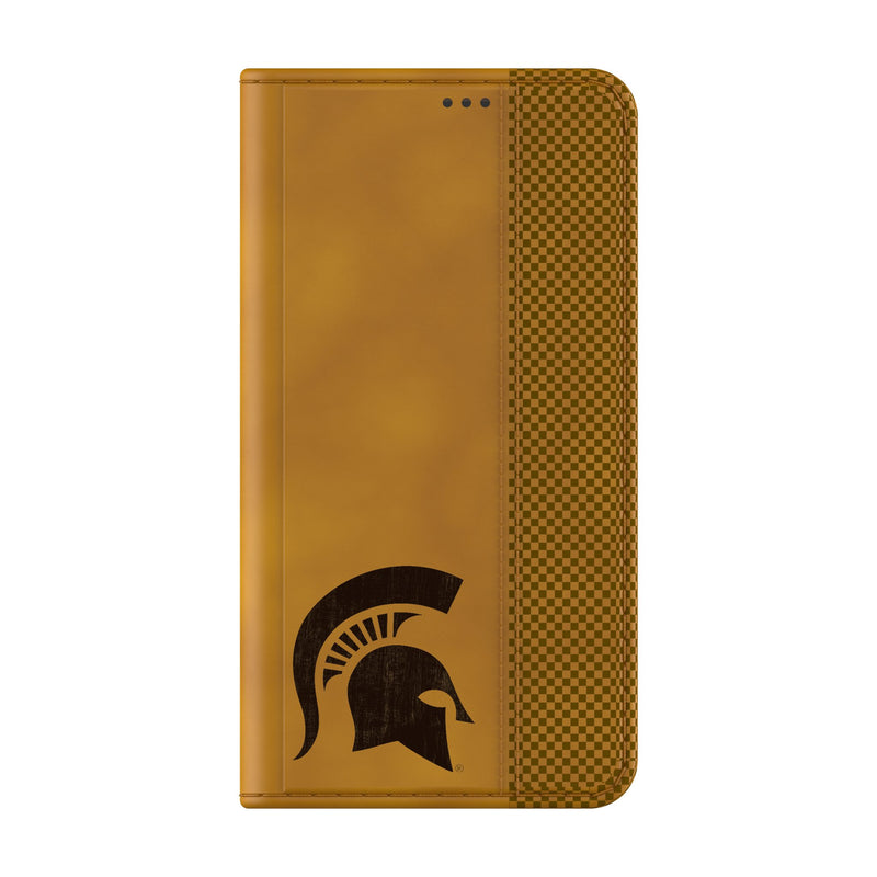 Michigan State University Spartans Burn Galaxy Folio Phone Case for Samsung Galaxy Closed.Jpg