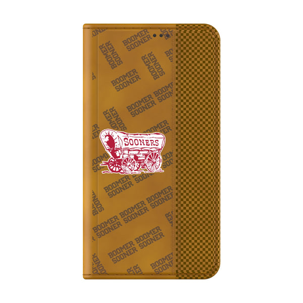University of Oklahoma Sooners Quadtile Galaxy Folio Phone Case for Samsung Galaxy Closed.Jpg