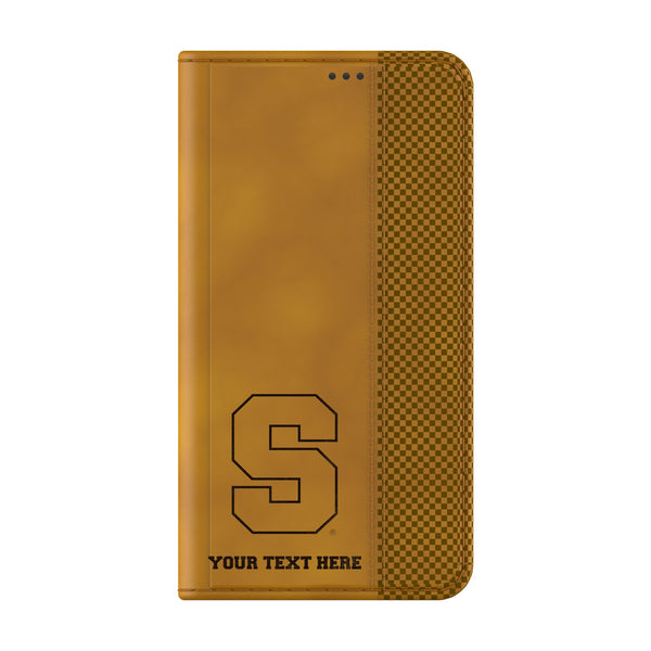 Syracuse University Orange Personalized Burn Galaxy Folio Phone Case for Samsung Galaxy Closed.Jpg