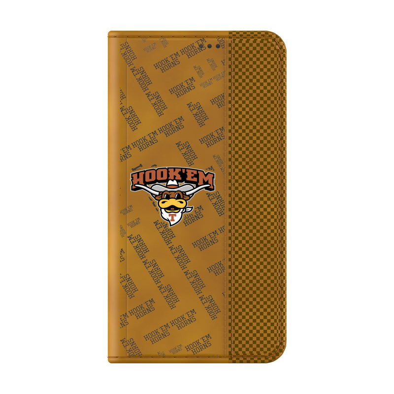 University of Texas Longhorns Quadtile Galaxy Folio Phone Case for Samsung Galaxy Closed.Jpg