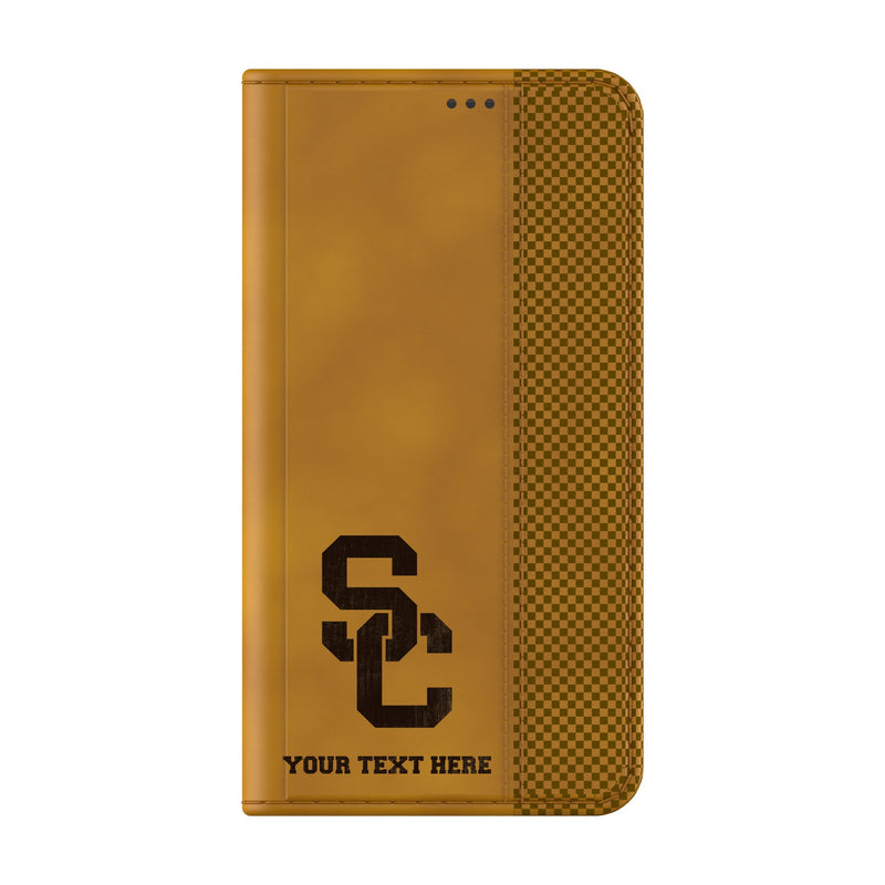 University of Southern California Trojans Personalized Burn Galaxy Folio Phone Case for Samsung Galaxy Closed.Jpg
