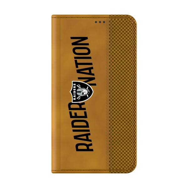 Las Vegas Raiders 2024 Illustrated Limited Edition Galaxy Folio Phone Case Closed.Jpg