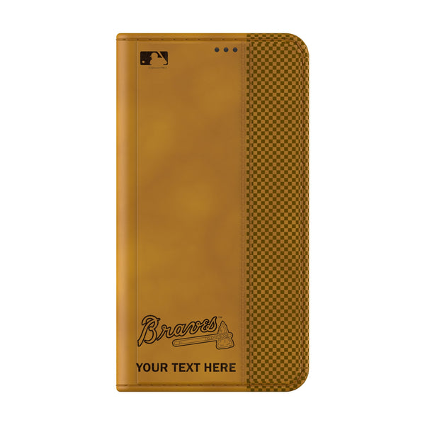Atlanta Braves Personalized Burn Galaxy Folio Phone Case for Samsung Galaxy Closed.Jpg