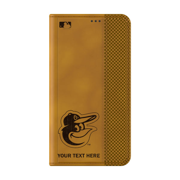 Baltimore Orioles Personalized Burn Galaxy Folio Phone Case for Samsung Galaxy Closed.Jpg