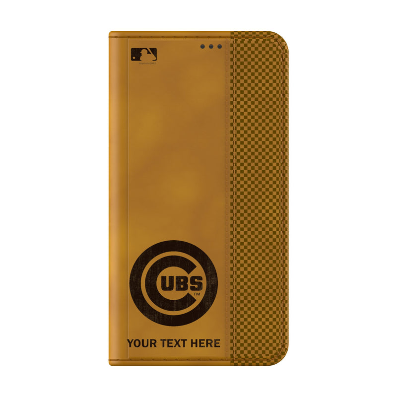 Chicago Cubs Personalized Burn Galaxy Folio Phone Case for Samsung Galaxy Closed.Jpg