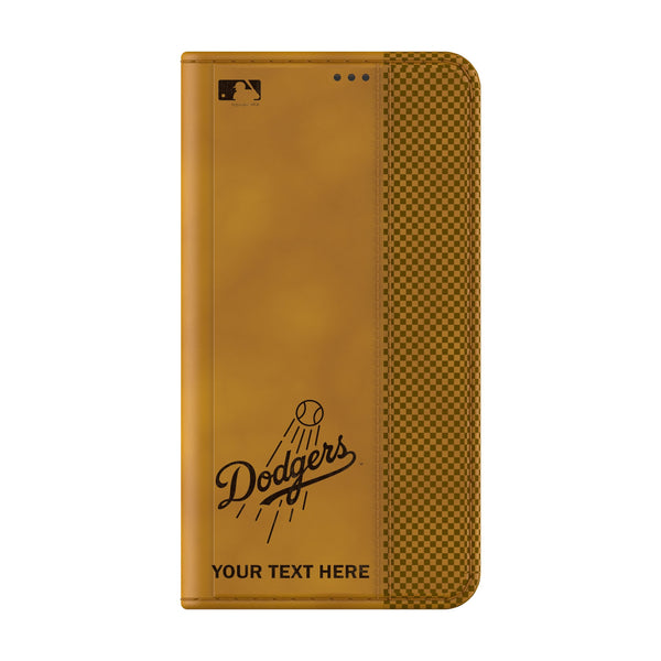 LA Dodgers Personalized Burn Galaxy Folio Phone Case for Samsung Galaxy Closed.Jpg
