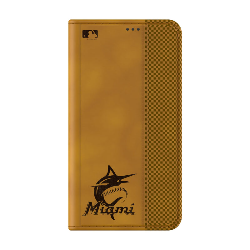 Miami Marlins Burn Galaxy Folio Phone Case Closed.Jpg