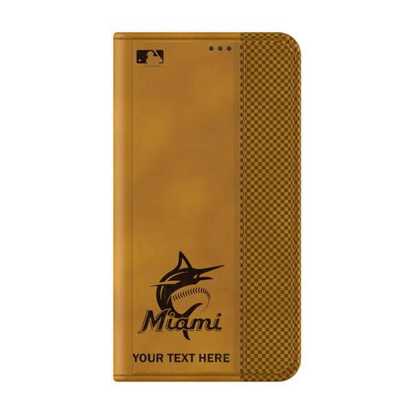 Miami Marlins Personalized Burn Galaxy Folio Phone Case for Samsung Galaxy Closed.Jpg