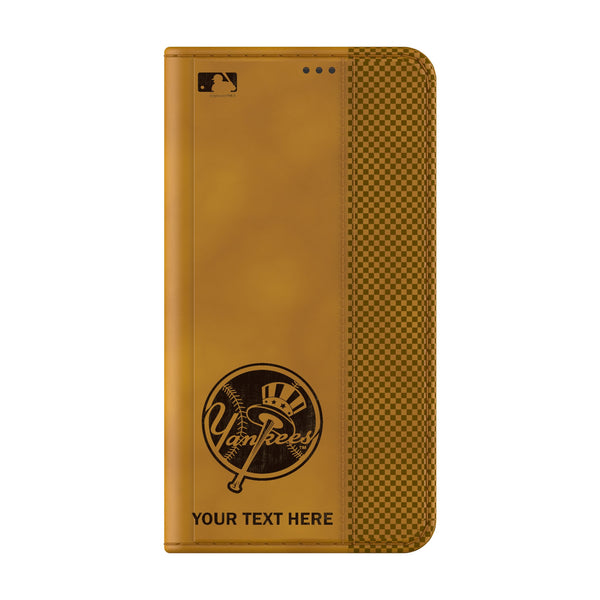 New York Yankees Personalized Burn Galaxy Folio Phone Case for Samsung Galaxy Closed.Jpg