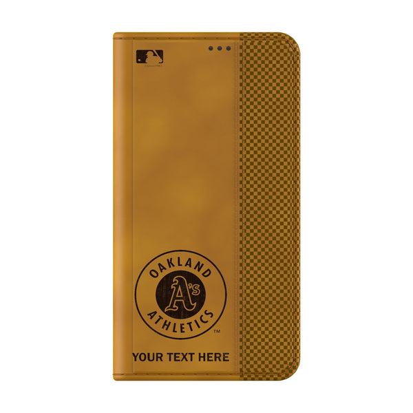 Oakland Athletics Personalized Burn Galaxy Folio Phone Case for Samsung Galaxy Closed.Jpg