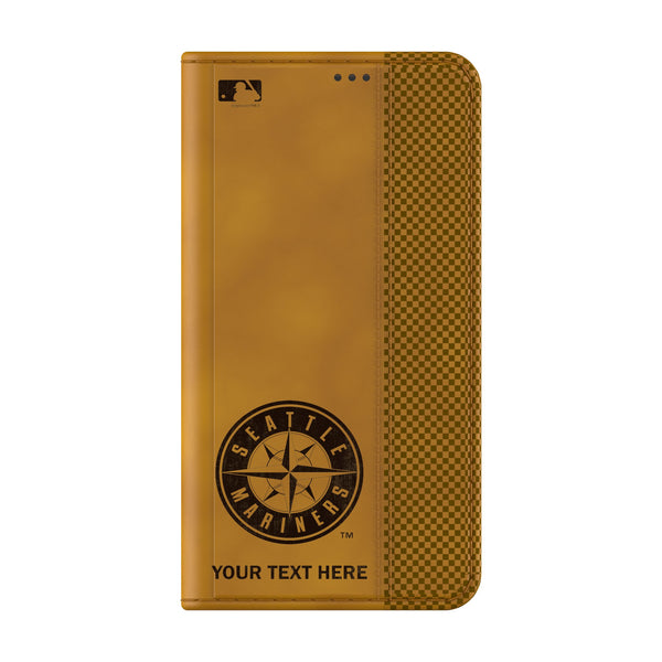 Seattle Mariners Personalized Burn Galaxy Folio Phone Case for Samsung Galaxy Closed.Jpg