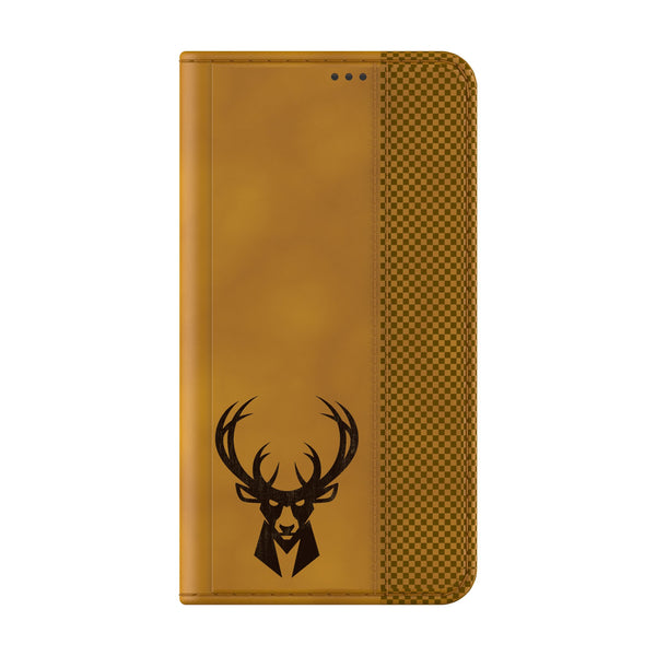 Milwaukee Bucks Burn Galaxy Folio Phone Case Closed.Jpg