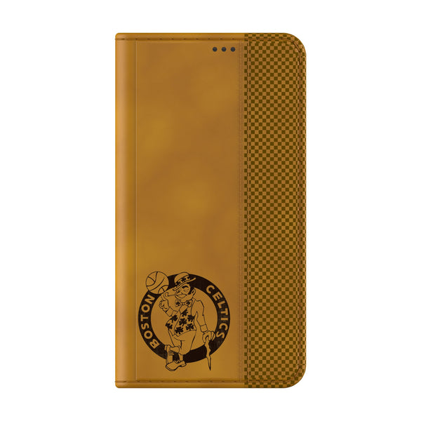 Boston Celtics Burn Galaxy Folio Phone Case for Samsung Galaxy Closed.Jpg