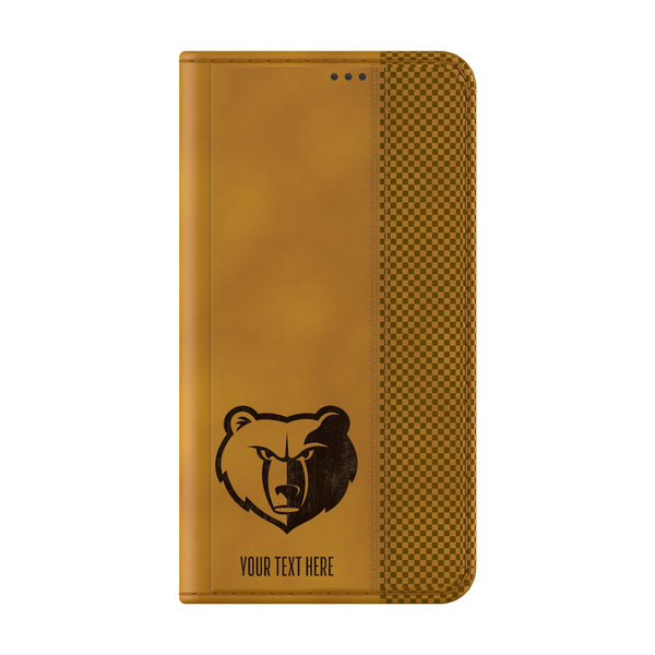 Memphis Grizzlies Personalized Burn Galaxy Folio Phone Case for Samsung Galaxy Closed.Jpg