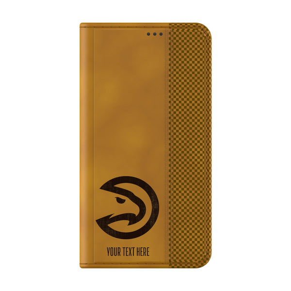 Atlanta Hawks Personalized Burn Galaxy Folio Phone Case for Samsung Galaxy Closed.Jpg
