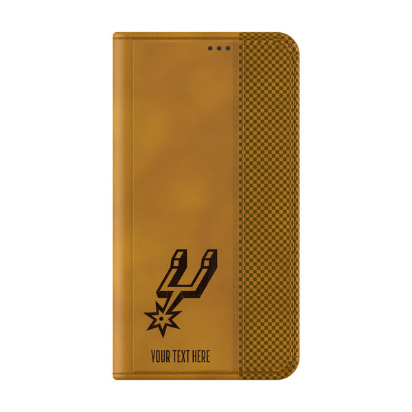 San Antonio Spurs Personalized Burn Galaxy Folio Phone Case for Samsung Galaxy Closed.Jpg