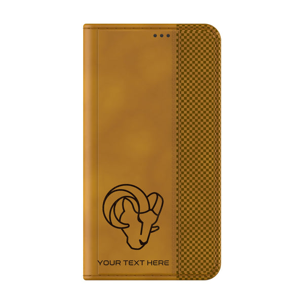 Los Angeles Rams Personalized Burn Galaxy Folio Phone Case for Samsung Galaxy Closed.Jpg