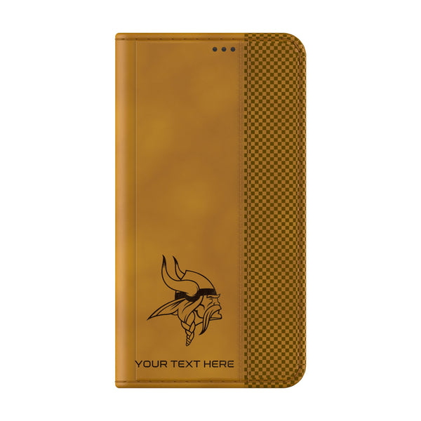 Minnesota Vikings Personalized Burn Galaxy Folio Phone Case for Samsung Galaxy Closed.Jpg