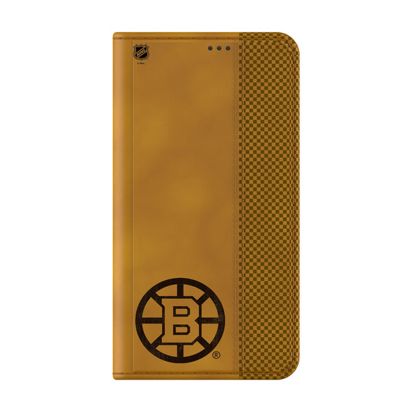 Boston Bruins Burn Galaxy Folio Phone Case for Samsung Galaxy Closed.Jpg
