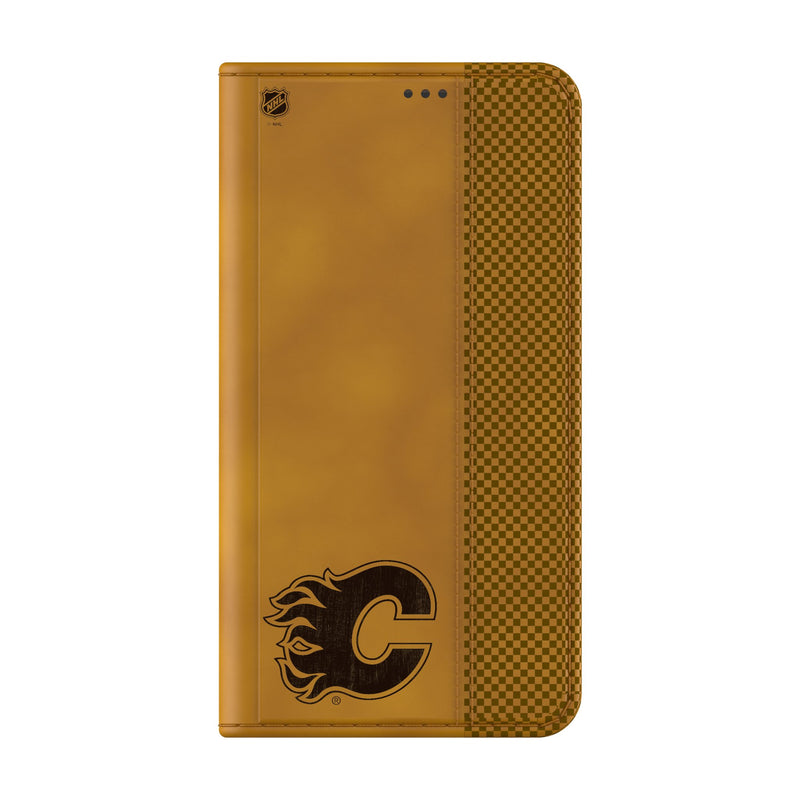 Calgary Flames Burn Galaxy Folio Phone Case for Samsung Galaxy Closed.Jpg