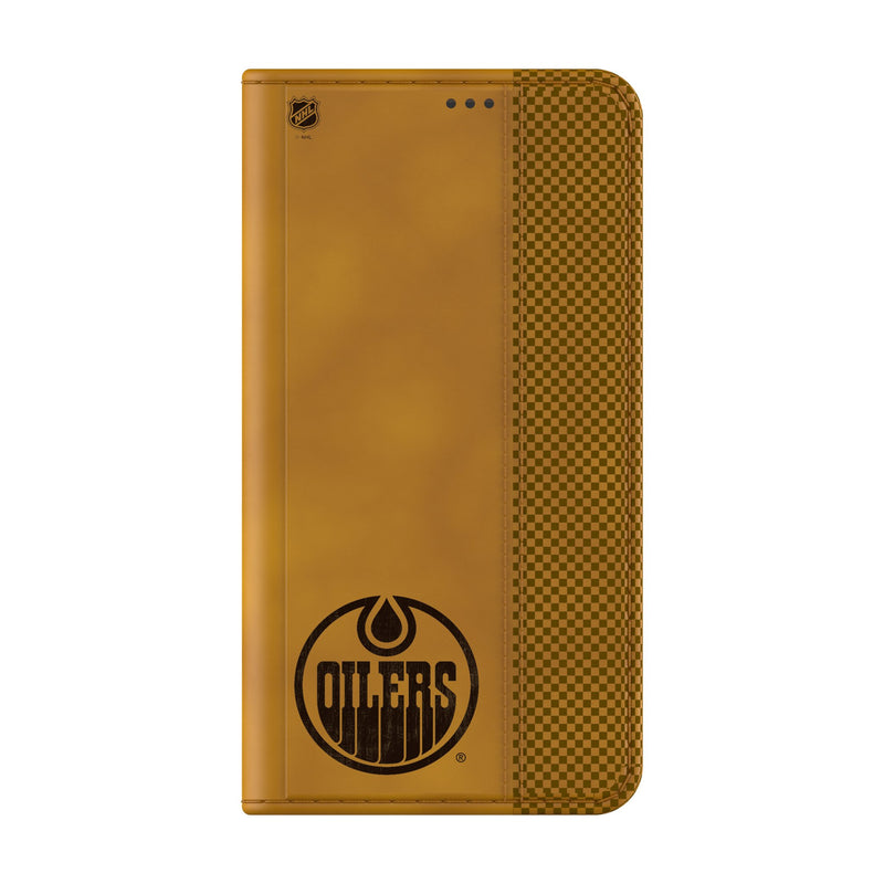 Edmonton Oilers Burn Galaxy Folio Phone Case for Samsung Galaxy Closed.Jpg