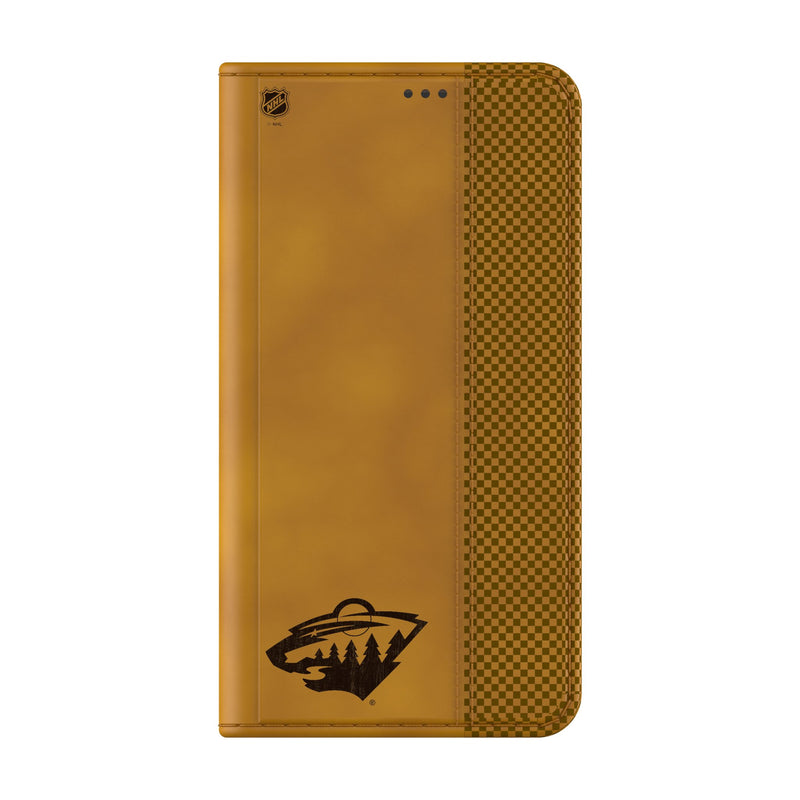 Minnesota Wild Burn Galaxy Folio Phone Case for Samsung Galaxy Closed.Jpg