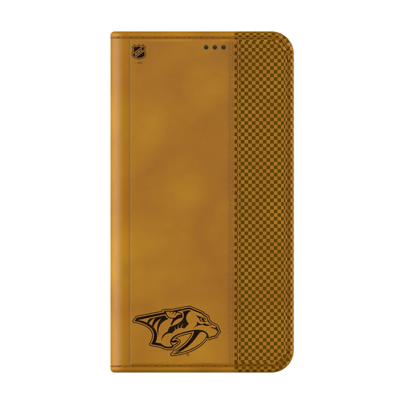 Nashville Predators Burn Galaxy Folio Phone Case Closed.Jpg