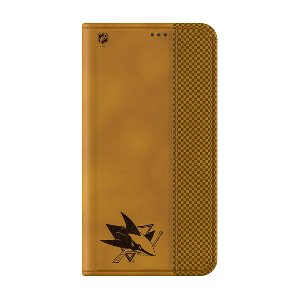 San Jose Sharks Burn Galaxy Folio Phone Case for Samsung Galaxy Closed.Jpg