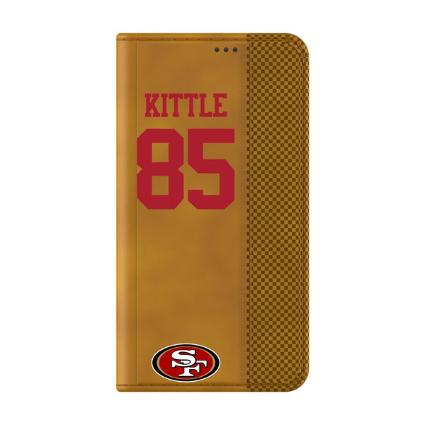 George Kittle San Francisco 49ers 85 Game Tactic Galaxy Folio Phone Case for Samsung Galaxy Closed.Jpg