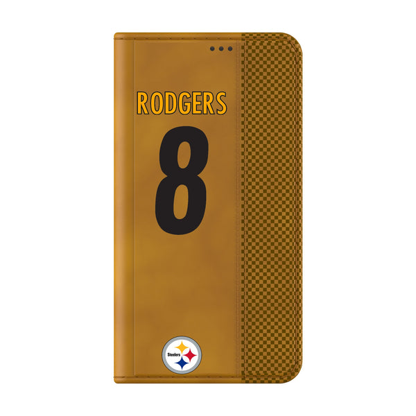 Aaron Rodgers Pittsburgh Steelers 8 Game Tactic Galaxy Folio Phone Case for Samsung Galaxy Closed.Jpg