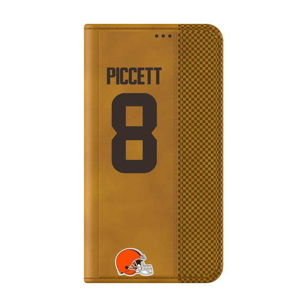 Kenny Pickett Cleveland Browns 8 Game Tactic Galaxy Folio Phone Case for Samsung Galaxy Closed.Jpg