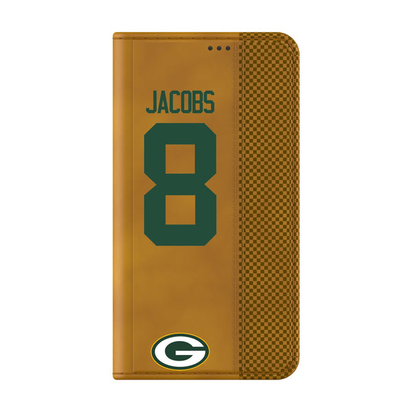 Josh Jacobs Green Bay Packers 8 Game Tactic Galaxy Folio Phone Case for Samsung Galaxy Closed.Jpg